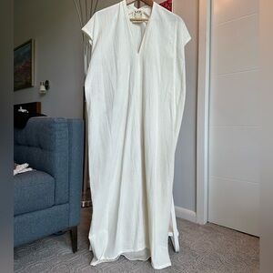 Miranda Bennett Studio Everyday Dress. White Cotton Gauze.